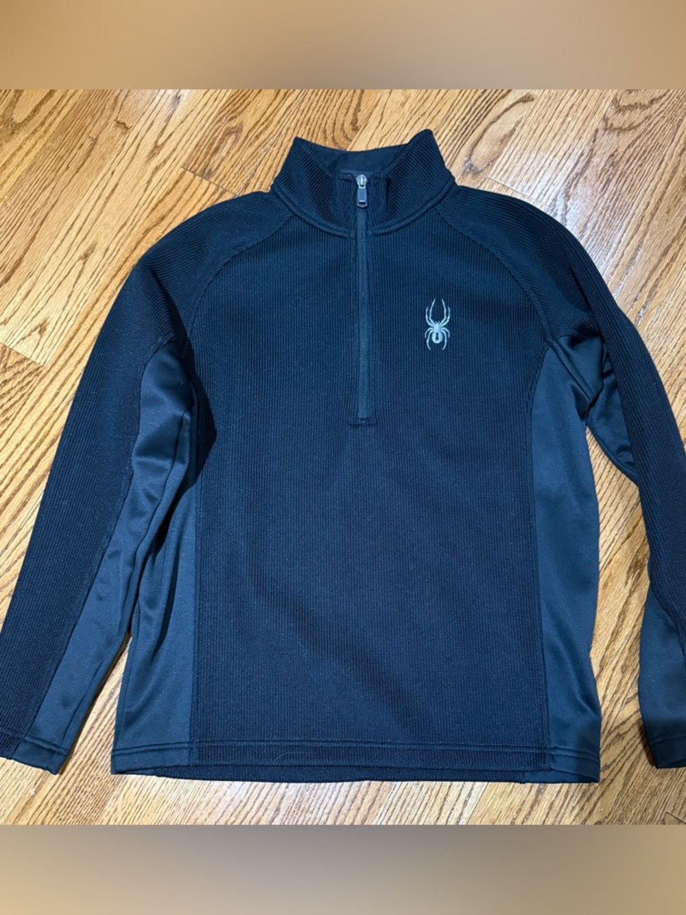 Spyder Black Jacket with Red Logo Patch